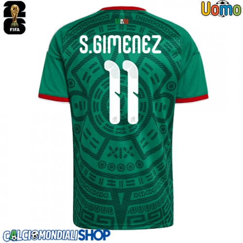 Maglie da calcio Messico Santiago Gimenez #11 Prima Maglia Mondiali 2026  Manica Corta